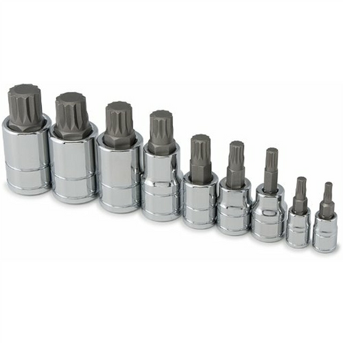 J S Products 9PC TRIPLE SQUARE SOCKET SET