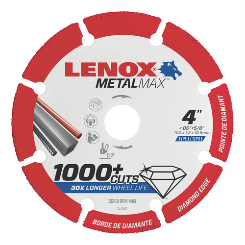 Lenox Tools LENOX DIAM CUTOFF WHEEL DG 4" X 3/8"