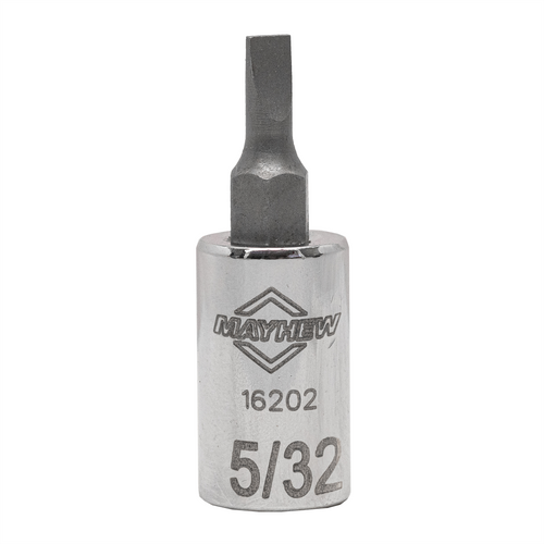 Mayhew Mayhew 5/32-Inch Slotted Short Insert Socket Bit, 1/4-Inch Drive