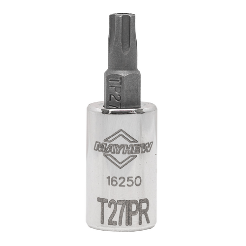 Mayhew Mayhew T27IPR Tamper Torx Plus&reg; Short Insert Socket Bit, 1/4-Inch Drive