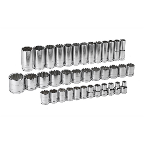 GearWrench 37 Piece 1/2 Inch Drive 12 Point Standard & Deep Metric Socket Set GearWrench 37 Piece 1/2 Inch Drive 12 Point Standard & Deep Metric Socket Set