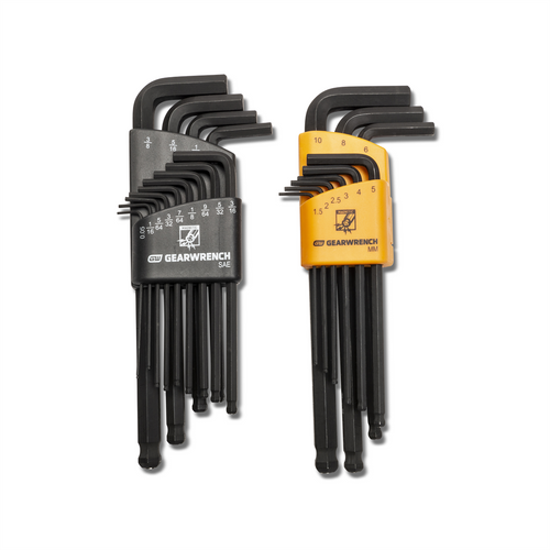 GearWrench 22 Piece SAE/Metric Magnetic Ball End Long Arm Hex Key Set GearWrench 22 Piece SAE/Metric Magnetic Ball End Long Arm Hex Key Set
