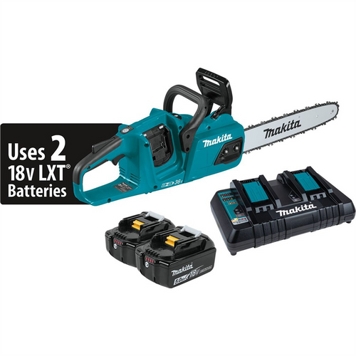 Makita 36V (18V X2) LXT® Brushless 14" Chain Saw Kit (5.0Ah) Makita 36V (18V X2) LXT® Brushless 14" Chain Saw Kit (5.0Ah)