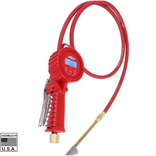 Milton Precision Digital Tire Inflator, Air Pressure Gauge, Grip-Head Air Chuck, 20-inch Hose, 1/4-inch NPT, w/ Extreme 0.1 and Accuracy, 10-120 PSI