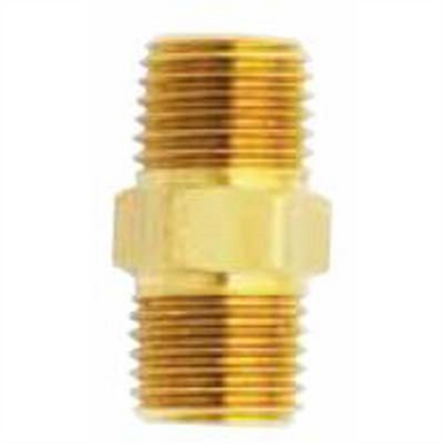 Milton Industries M. Hex Nipple, 3/8" x 3/8" NPT, 2/cd Milton Industries M. Hex Nipple, 3/8" x 3/8" NPT, 2/cd