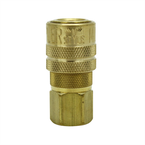 Milton Industries Industrial Coupler 1/4" NPT Female Brass Air Coupler, M-STYLE&reg; Quick Connect Air Coupler, S-715