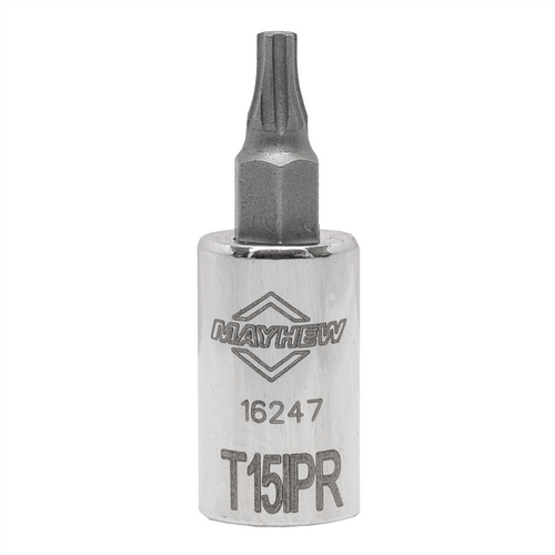 Mayhew Mayhew T15IPR Tamper Torx Plus&reg; Short Insert Socket Bit, 1/4-Inch Drive