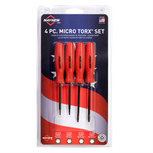 Mayhew 4 PC Micro Torx Screwdriver Set Mayhew 4 PC Micro Torx Screwdriver Set