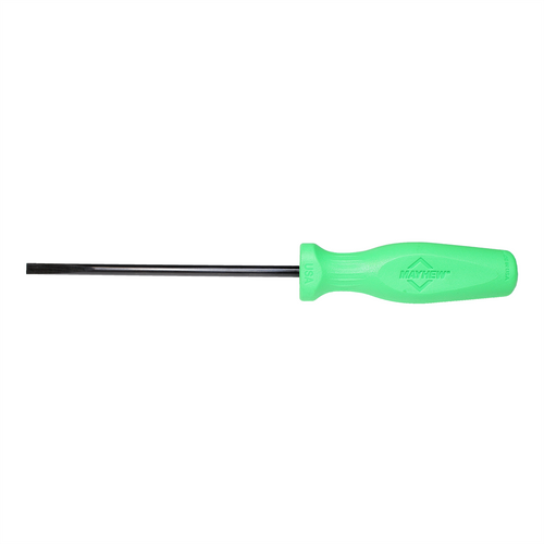 Mayhew Mayhew Hi Vis Green Slotted 1/4-Inch x 6-Inch Screwdriver