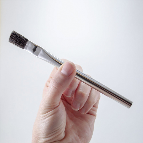 Mack Brushes 7-3 7 Series Acid Brush, #3, 6 in OAL, 9/16 in W, 100% Stiff Horsehair, Tin Handle