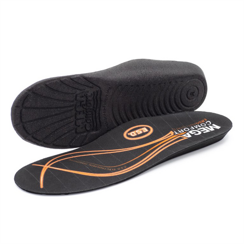 MEGA Comfort  ERGO Anti-Static Dual-Layer Memory Foam Insoles Size: Medium (Men's 8-9, Women's 10-11)
