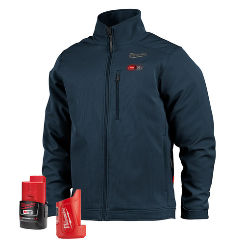 Milwaukee Tool M12 Heated TOUGHSHELL Navy Blue Jacket Kit, L
