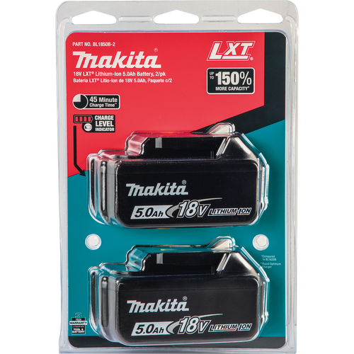 Makita 18V LXT Lithium-Ion 5.0Ah Battery 2-pk Makita 18V LXT Lithium-Ion 5.0Ah Battery 2-pk