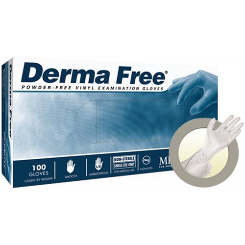 Microflex DERMAFREE VINYL EXAM GLOVES XL 100PK Microflex DERMAFREE VINYL EXAM GLOVES XL 100PK