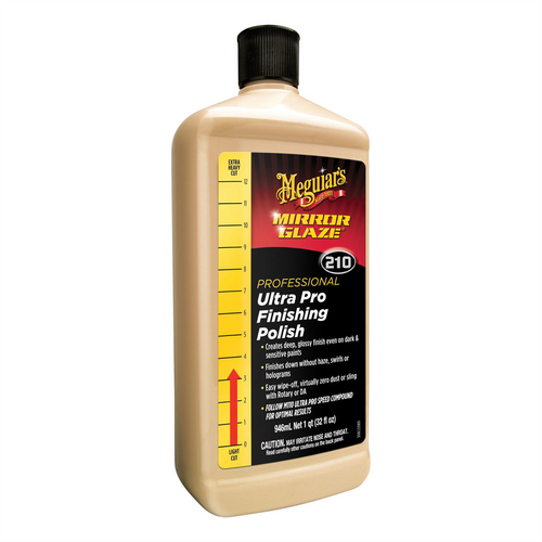 Meguiars Mirror Glaze M21032 Ultra Pro Finishing Polish, 32 oz Bottle, High Gloss, White, Liquid
