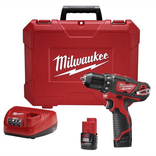 Milwaukee Tool M12 3/8" CORDLESS DRILL DRIVER (2) BATT KIT Milwaukee Tool M12 3/8" CORDLESS DRILL DRIVER (2) BATT KIT