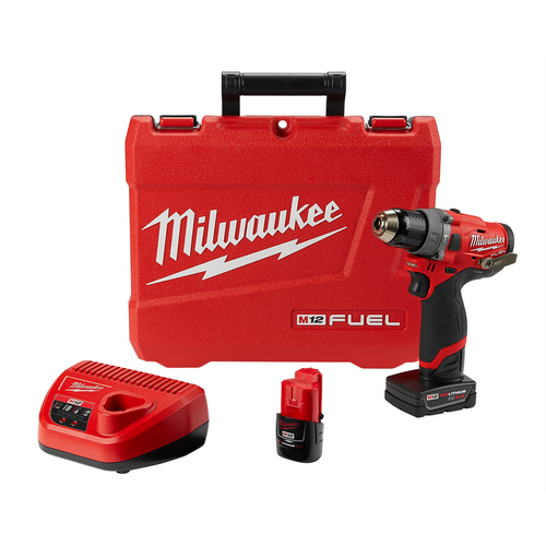 Milwaukee Tool M12 FUEL 1/2" HAMMER DRILL (2) BATT KIT