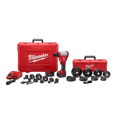 Milwaukee Tool M18 FORCE LOGIC 10T Knockout Tool 1/2" - 4" Kit Milwaukee Tool M18 FORCE LOGIC 10T Knockout Tool 1/2" - 4" Kit