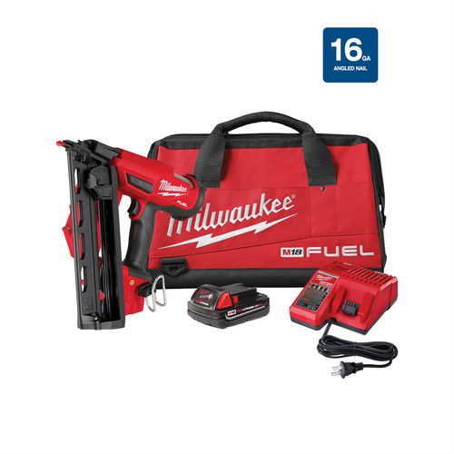 Milwaukee Tool M18 FUEL 16 Gauge Angled Finish Nailer Kit Milwaukee Tool M18 FUEL 16 Gauge Angled Finish Nailer Kit
