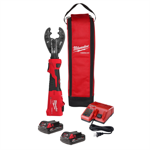 Milwaukee Tool M18 FORCE LOGIC 6T Linear Utility Crimper Kit w/ BG-D3 Jaw Milwaukee Tool M18 FORCE LOGIC 6T Linear Utility Crimper Kit w/ BG-D3 Jaw