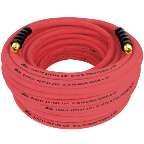 Milton Industries 3/8" x 100' Ultra Lightweight Rubber Hose (w/ 3/8" NPT ends)