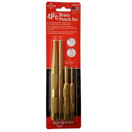 Mayhew 4-PC BRASS PUNCH (INCH) SET Mayhew 4-PC BRASS PUNCH (INCH) SET