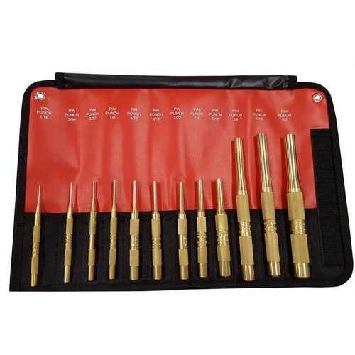 Mayhew 12-PC BRASS PIN PUNCH (INCH) SET