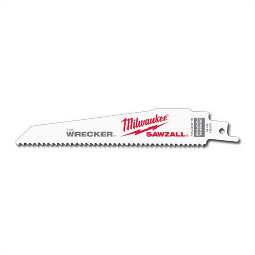 Milwaukee Tool The WRECKER Multi-Material SAWZALL Blade 6" 7/11TPI 5pk Milwaukee Tool The WRECKER Multi-Material SAWZALL Blade 6" 7/11TPI 5pk