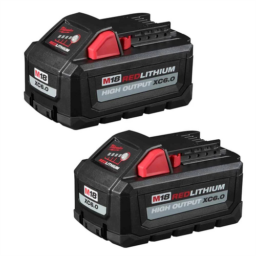 Milwaukee Tool M18 REDLITHIUM HIGH OUTPUT XC6.0 Battery Pack - 2 Pack Milwaukee Tool M18 REDLITHIUM HIGH OUTPUT XC6.0 Battery Pack - 2 Pack