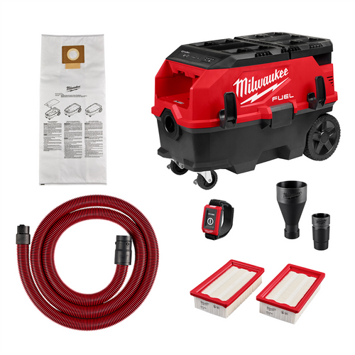 Milwaukee Tool M18 FUEL 9 Gallon Dual Battery Dust Extractor with PACKOUT Compatibility and VACLINK