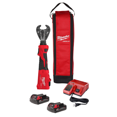 Milwaukee Tool M18 FORCE LOGIC 6T Linear Utility Crimper Kit w/ Snub Nose Jaw