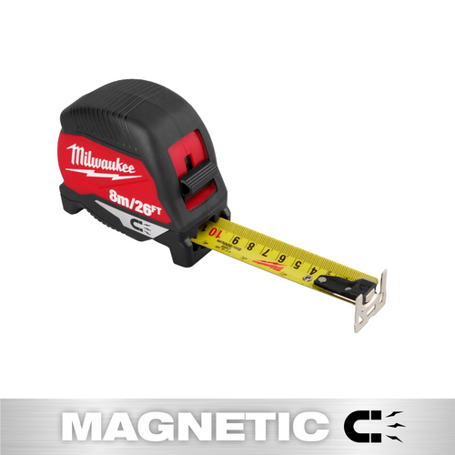 Milwaukee Tool 8m/26ft Magnetic Tape Measure Milwaukee Tool 8m/26ft Magnetic Tape Measure