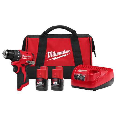 Milwaukee Tool M12 Subcompact Brushless 3/8 Inch Drill/Driver Kit