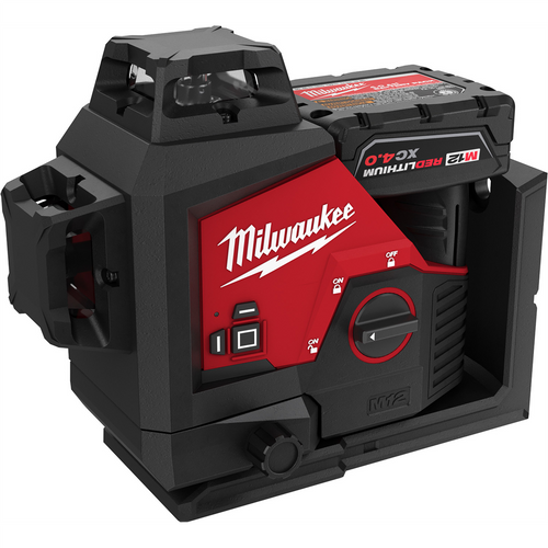 Milwaukee Tool M12 Green 360 Degree 3-Plane Laser Kit Milwaukee Tool M12 Green 360 Degree 3-Plane Laser Kit