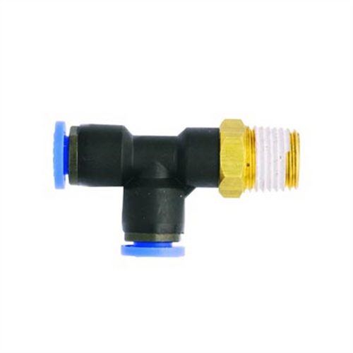 Milton Industries SWVL RUN "T" Tube 3/8 OD, 3/8 MNPT Milton Industries SWVL RUN "T" Tube 3/8 OD, 3/8 MNPT