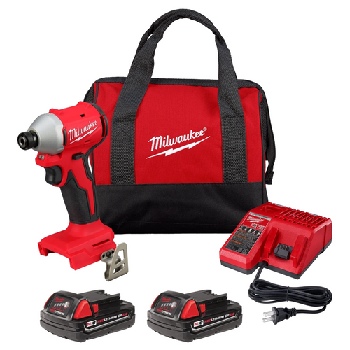 Milwaukee Tool M18 Compact Brushless 1/4 Inch Hex Impact Driver Kit Milwaukee Tool M18 Compact Brushless 1/4 Inch Hex Impact Driver Kit