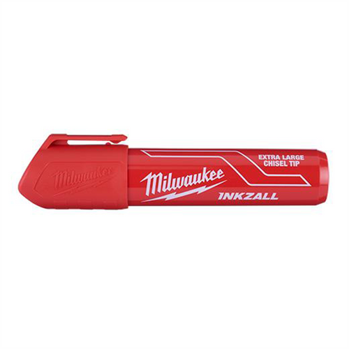 Milwaukee Tool INKZALL (12) Extra Large Chisel Tip Red Marker Milwaukee Tool INKZALL (12) Extra Large Chisel Tip Red Marker
