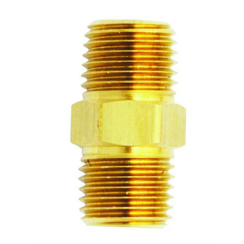 Milton Industries M. Hex Nipple, 1/2" x 1/2" NPT Milton Industries M. Hex Nipple, 1/2" x 1/2" NPT