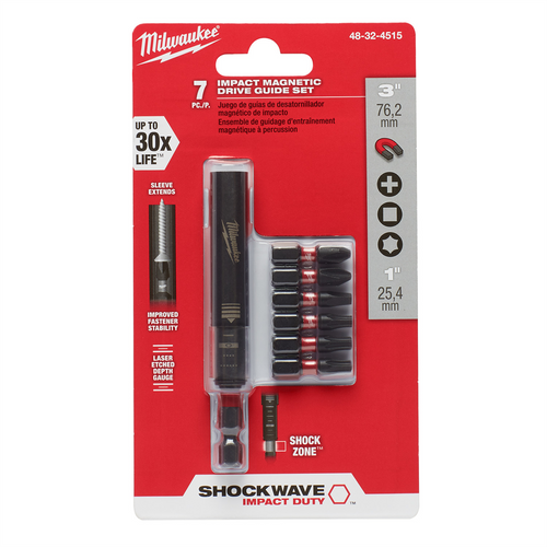 Milwaukee Tool SHOCKWAVE Impact Magnetic Drive Guide Set - 7 PC Milwaukee Tool SHOCKWAVE Impact Magnetic Drive Guide Set - 7 PC