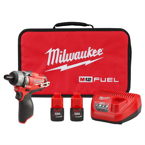 Milwaukee Tool M12 FUEL 1/4" Hex 2-Speed Screwdriver Kit Milwaukee Tool M12 FUEL 1/4" Hex 2-Speed Screwdriver Kit
