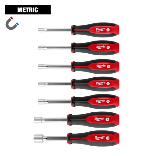 Milwaukee Tool 7pc Metric HollowCore Magnetic Nut Driver Set Milwaukee Tool 7pc Metric HollowCore Magnetic Nut Driver Set