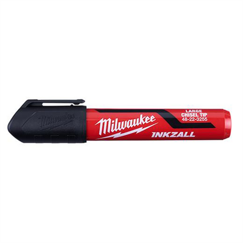 Milwaukee Tool INKZALL (12) Large Chisel Tip Black Marker