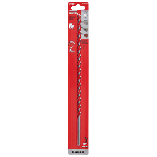Milwaukee Tool 5/16" x 10" x 12" SHOCKWAVE Impact Duty Carbide Hammer Drill Bit