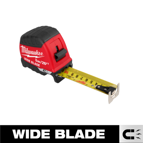 Milwaukee Tool 8m/26ft Wide Blade Magnetic Tape Measure Milwaukee Tool 8m/26ft Wide Blade Magnetic Tape Measure