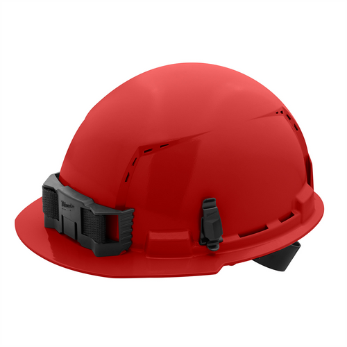 Milwaukee Tool BOLT Red Front Brim Vented Hard Hat w/4pt Ratcheting Suspension (USA) - Type 1, Class C