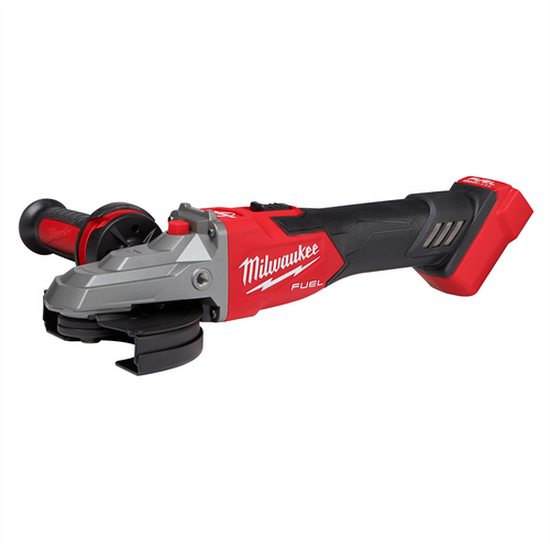 Milwaukee Tool M18 FUEL 5" Flathead Braking Grinder, Slide Switch Lock-On Milwaukee Tool M18 FUEL 5" Flathead Braking Grinder, Slide Switch Lock-On