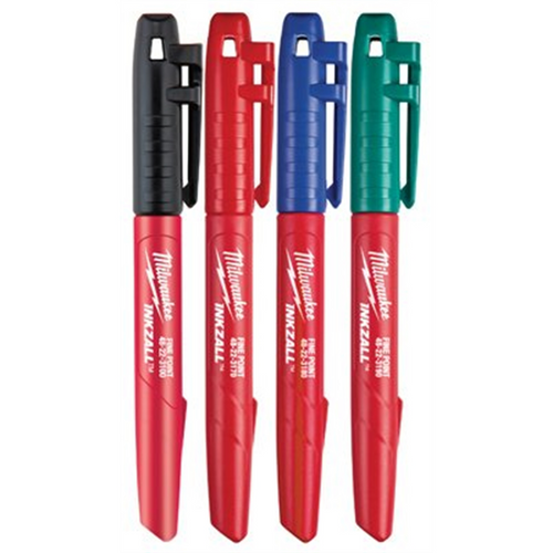 Milwaukee Tool 4PK INKZALL Color Fine Point Marker Milwaukee Tool 4PK INKZALL Color Fine Point Marker