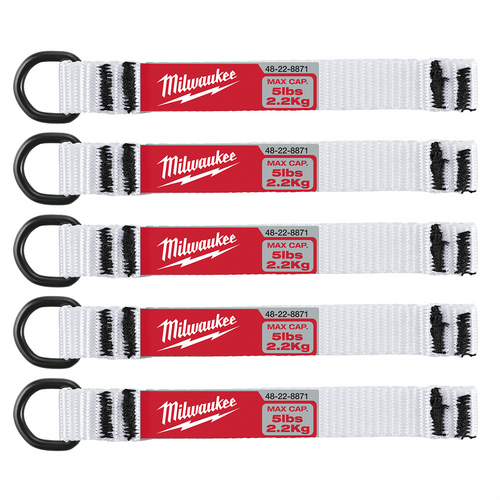 Milwaukee Tool 5pc 5lb D-Ring Web Attachment
