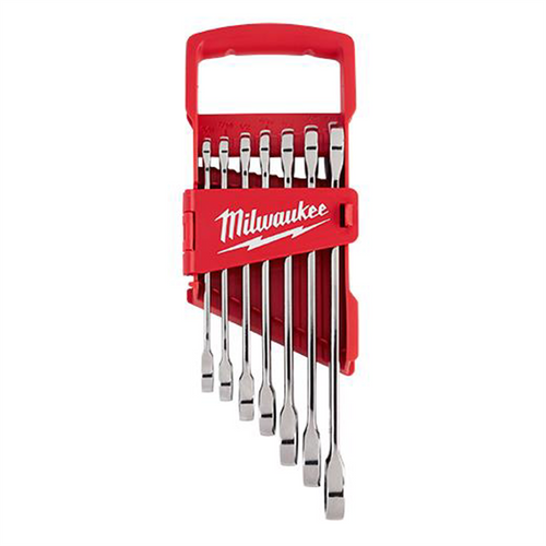 Milwaukee Tool 7pc Ratcheting Combination Wrench Set - SAE Milwaukee Tool 7pc Ratcheting Combination Wrench Set - SAE