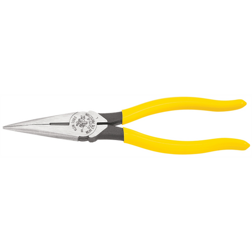 Klein Tools 8-7/16" HEAVY DUTY SIDE CUTTING LONG-NOSE PLIERS